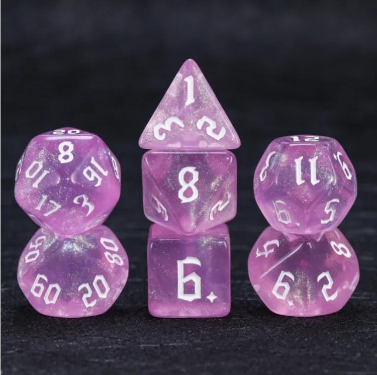 Foam Brain Games: Violet Sparkle Dice Set