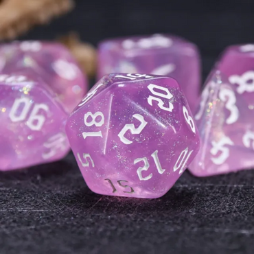 Foam Brain Games: Violet Sparkle Dice Set