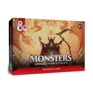 D&D Cards Reference Cards: Monsters - Animals & NPCs (CR 0-5)