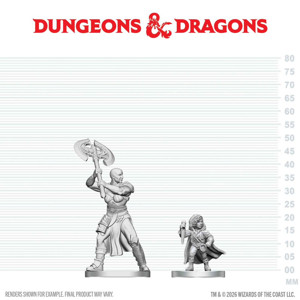 D&D Nolzur's Marvelous Miniatures: Goliath Barbarian & Halfling Rogue