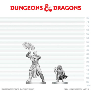 D&D Nolzur's Marvelous Miniatures: Goliath Barbarian & Halfling Rogue