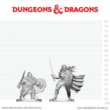 D&D Nolzur's Marvelous Miniatures: Dwarf Fighter & Orc Paladin