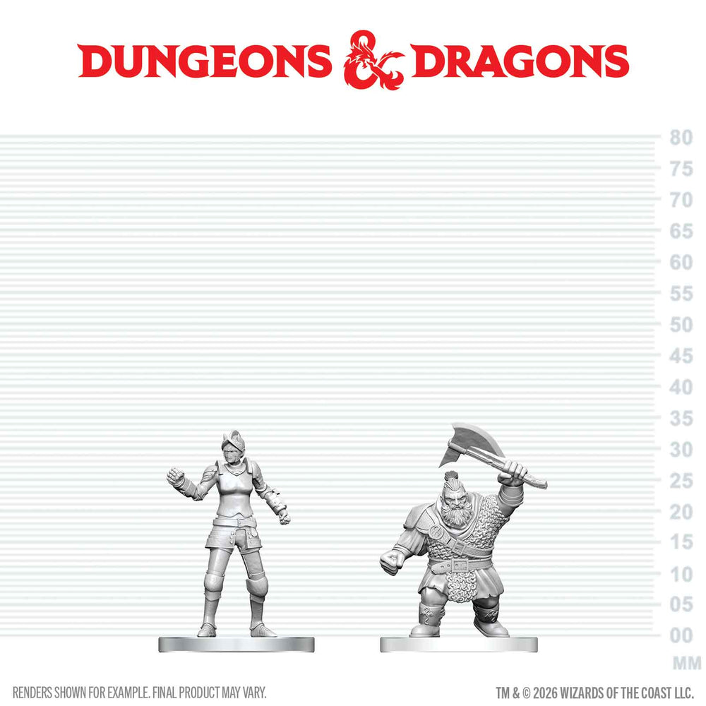 D&D Nolzur's Marvelous Miniatures: Cultist of Bane & Dwarf Zhentilar Soldier