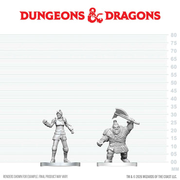 D&D Nolzur's Marvelous Miniatures: Cultist of Bane & Dwarf Zhentilar Soldier