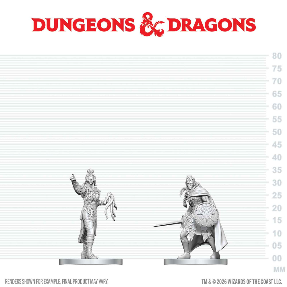 D&D Nolzur's Marvelous Miniatures: Drow Elite Warrior & Drow Priestess of Lolth
