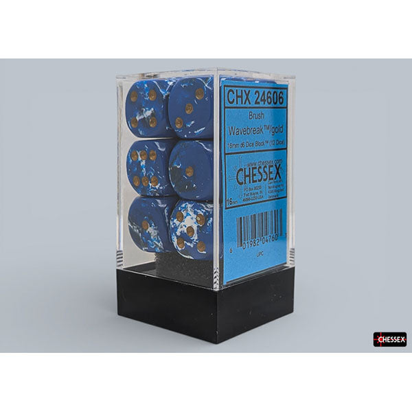 Chessex: Brush Dice - Wavebreak 16mm d6 Dice Block (CHX 24606)