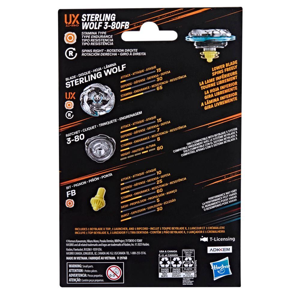 Beyblade UX: Sterling Wolf 3-80FB Starter with Launcher