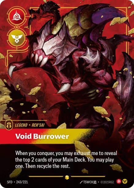 Rek'sai, Void Burrower (Overnumbered) (243/221) [Spiritforged]
