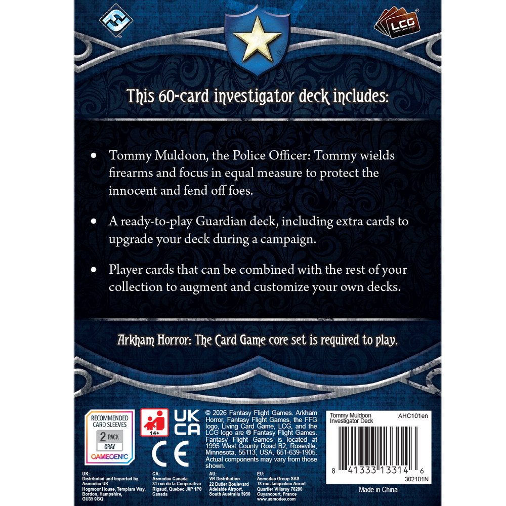 Arkham Horror: The Card Game - Tommy Muldoon Investigator Deck
