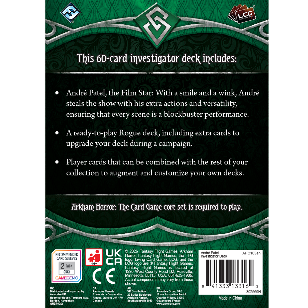 Arkham Horror: The Card Game - André Patel Investigator Deck