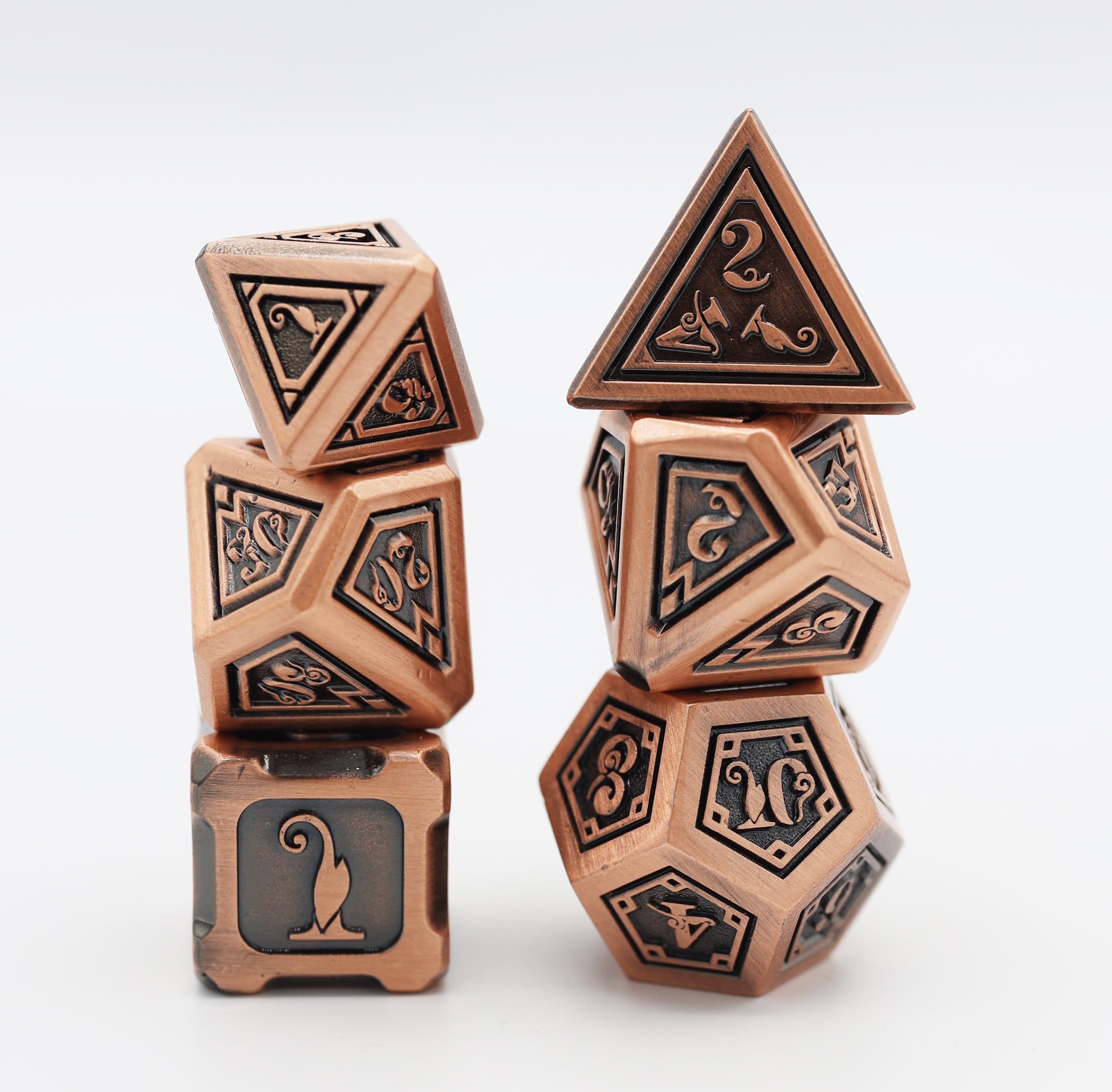 Foam Brain Games: Alchemist Metals Copper - Metal RPG Dice Set