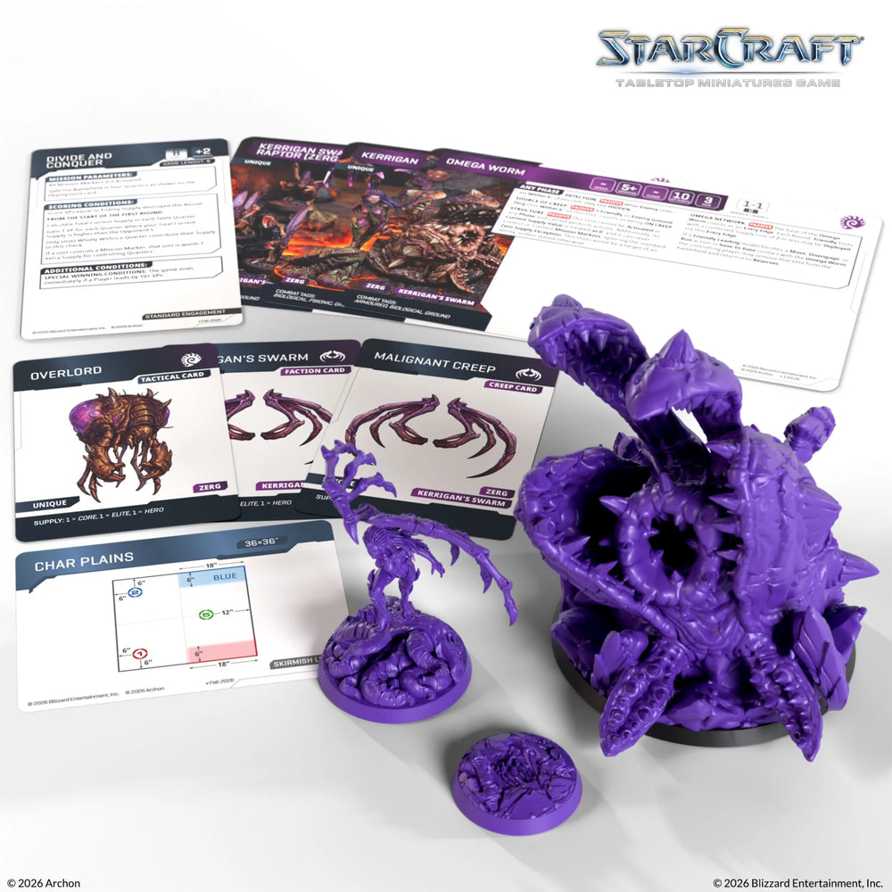 Starcraft Miniatures Game: Zerg Hero - Kerrigan & Omega Worm (Hero Expansion)