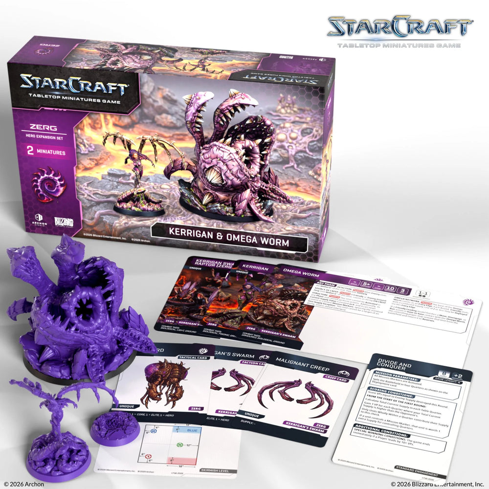 Starcraft Miniatures Game: Zerg Hero - Kerrigan & Omega Worm (Hero Expansion)