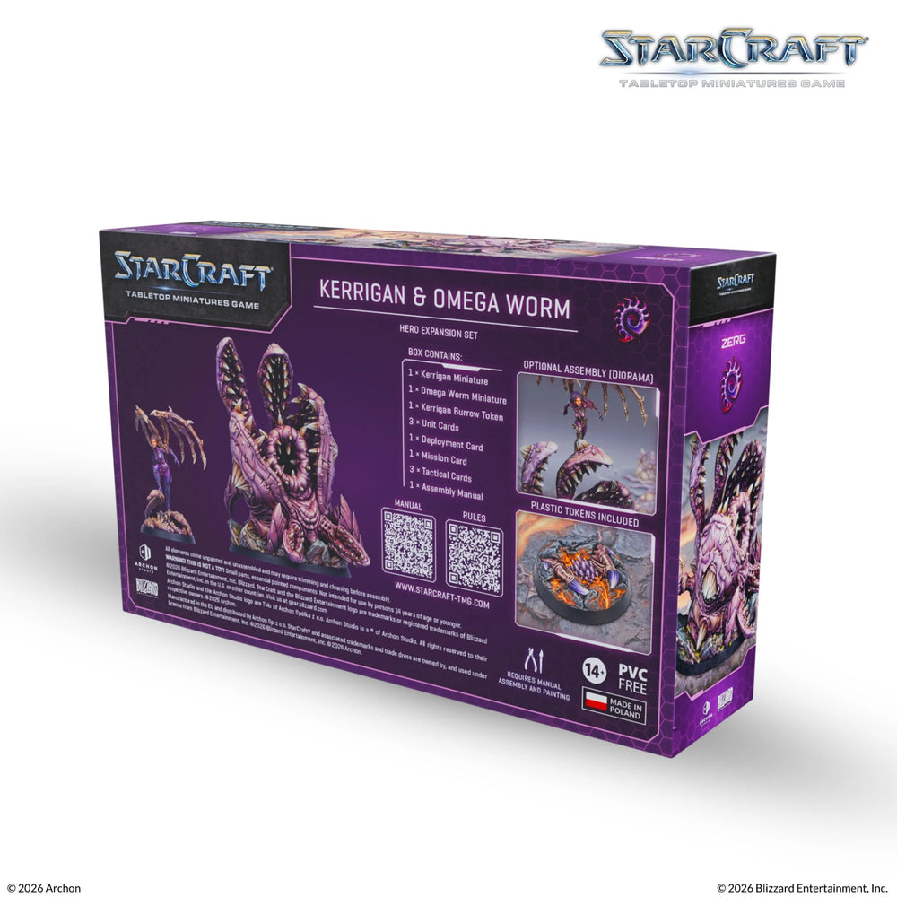 Starcraft Miniatures Game: Zerg Hero - Kerrigan & Omega Worm (Hero Expansion)