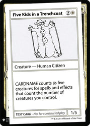 Five Kids in a Trenchcoat [Mystery Booster Playtest Cards]
