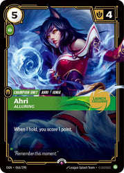 Ahri, Alluring (Launch Exclusive) (066/298) [Riftbound Promotional Cards]