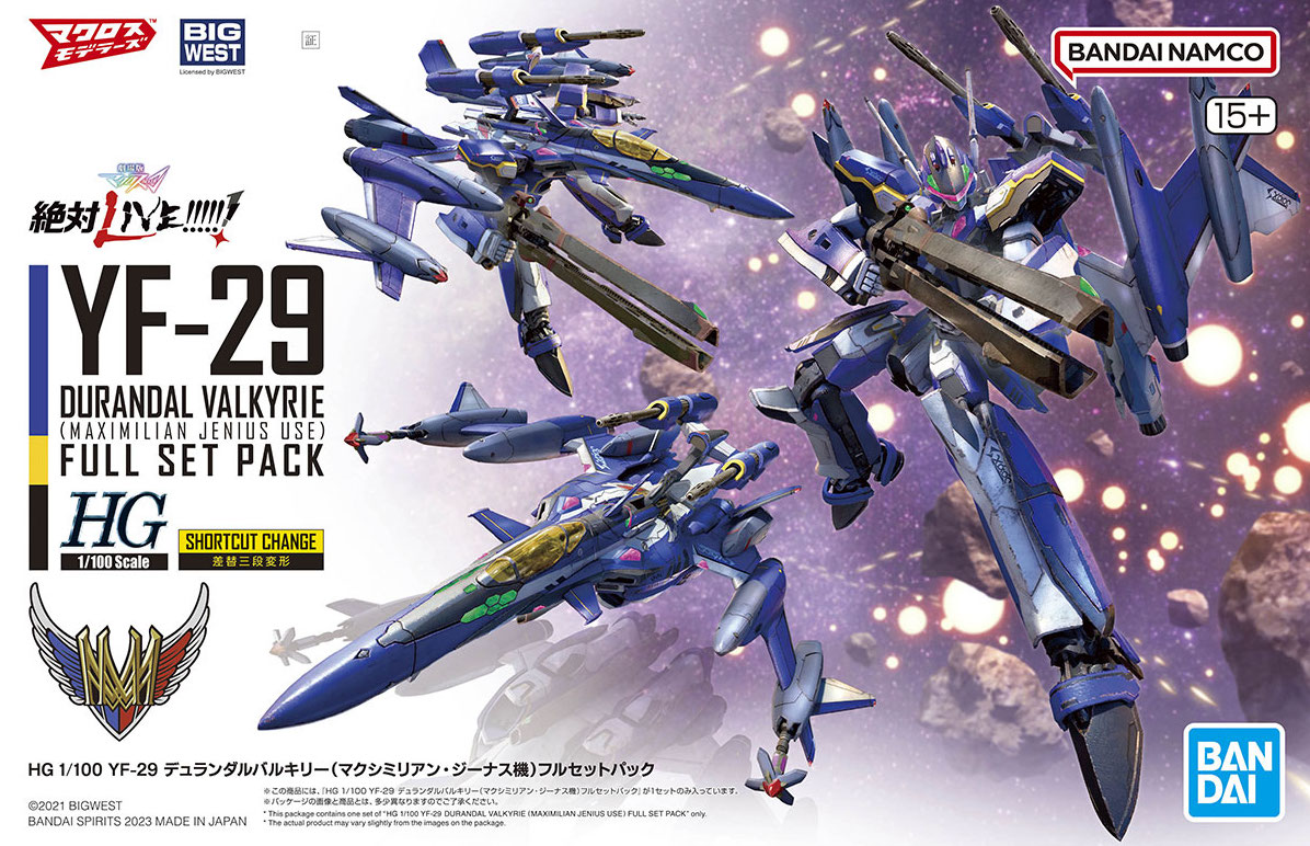 HG 1/100 YF-29 Durandal Valkyrie (Maximilian Genus Custom) Full Set Pack