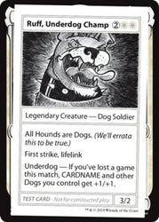 Ruff, Underdog Champ (2021 Edition) [Mystery Booster Playtest Cards]