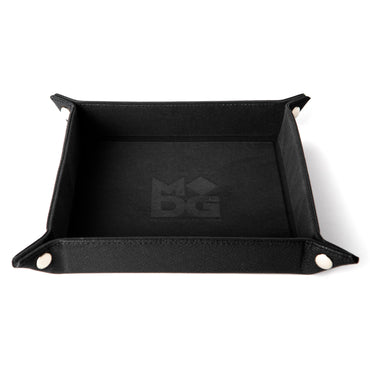 Metallic Dice Games Dice Tray: Velvet Folding Tray - Black