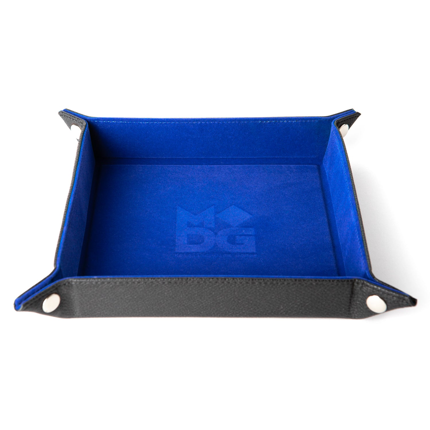 Fanroll by Metallic Dice Games Dice Tray: Velvet Folding Tray - Blue