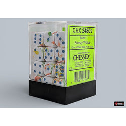 Chessex: Brush Dice - Breezy 12mm d6 Dice Block (CHX24809)