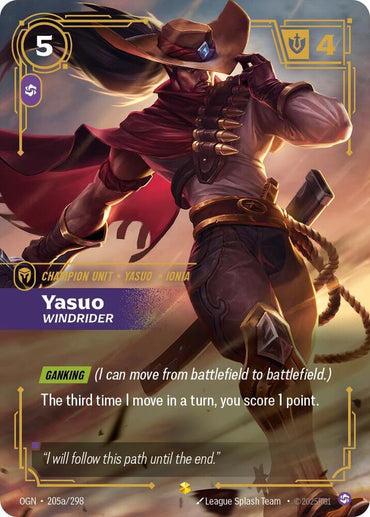 Yasuo, Windrider (Alternate Art) (205a/298) [Origins]