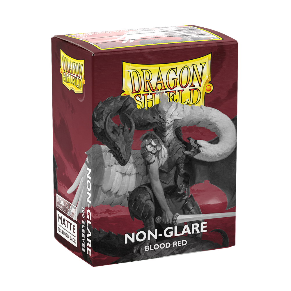 Dragon Shield Non-Glare Matte Blood Red Sleeves (100-Pack)