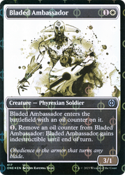 Bladed Ambassador (Showcase Ichor Step-and-Compleat Foil) [Phyrexia: All Will Be One]