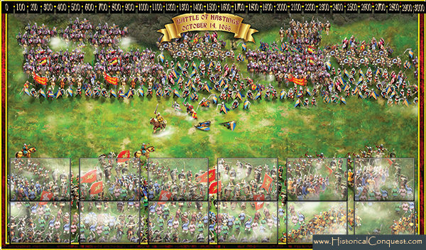 Historical Conquest: A Journey Through Time - Battle of Hastings Aerial-View Playmat