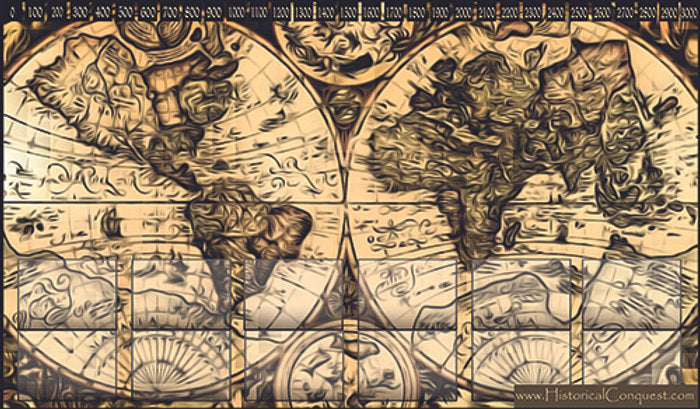 Historical Conquest: A Journey Through Time - Burning Mat Playmat