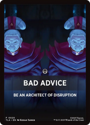 Bad Advice Theme Card [Avatar: The Last Airbender Tokens]
