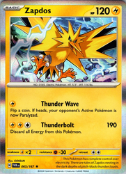 Zapdos (065/167) [Scarlet & Violet: Twilight Masquerade]