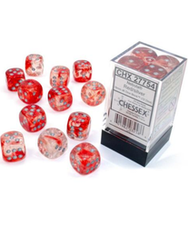 Dice: Nebula Red/Silver 16mm Dice Block (CHX 27754)