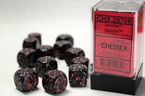 Dice: Speckled Space 16mm Dice Block (CHX 25708)