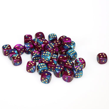 Chessex: Gemini Purple-Teal/Gold 12mm Dice Block (CHX 26849)