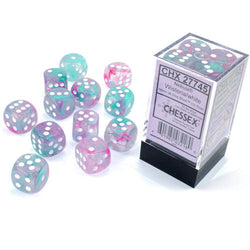 Dice: Nebula Wisteria/White 16mm Dice Block (CHX 27745)