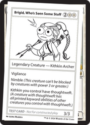 Brigid, Who's Seen Some Stuff [Mystery Booster 2 Playtest Cards]