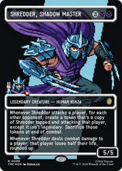 Shredder, Shadow Master (Borderless) (Surge Foil) [Teenage Mutant Ninja Turtles Commander]