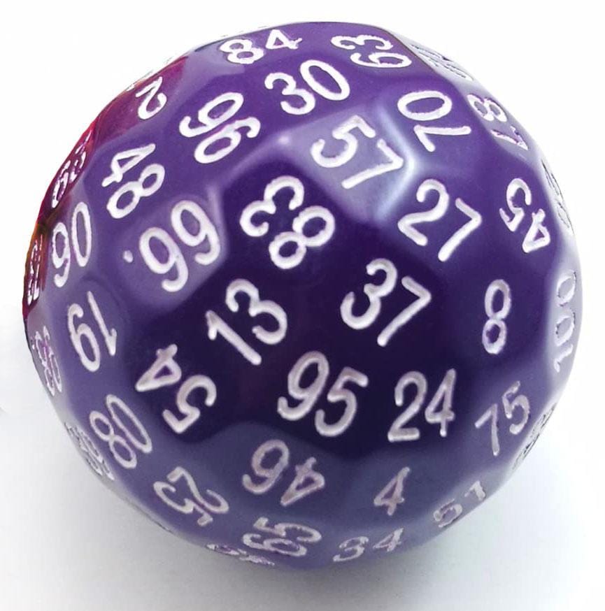 Foam Brain Games: 45mm D100 - Purple