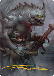 Gray Slaad Art Card (Gold-Stamped Signature) [Commander Legends: Battle for Baldur's Gate Art Series]