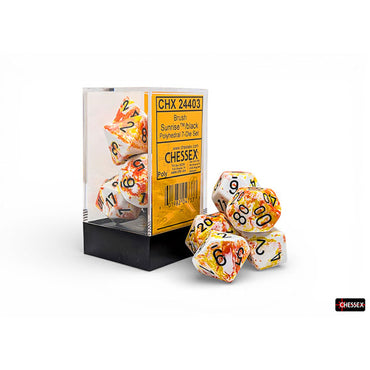 Chessex: Brush Dice - Sunrise 7-Die Set (CHX24403)