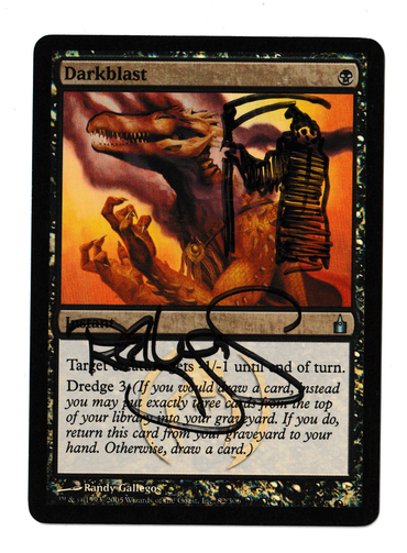 Darkblast (Foil Signed Altered) [Ravnica: City of Guilds]