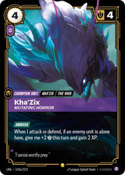 Kha'Zix, Mutating Horror (Alternate Art) (143a/219) [Unleashed]