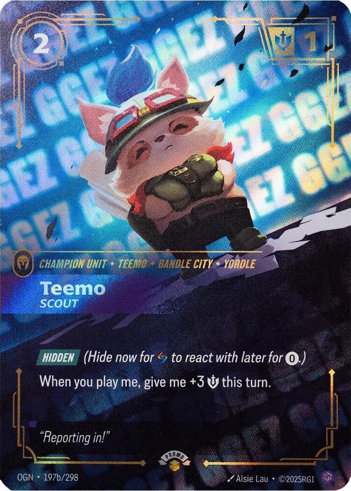 Teemo, Scout (GG EZ) (197b/298) [Riftbound Organized Play Promotional Cards]