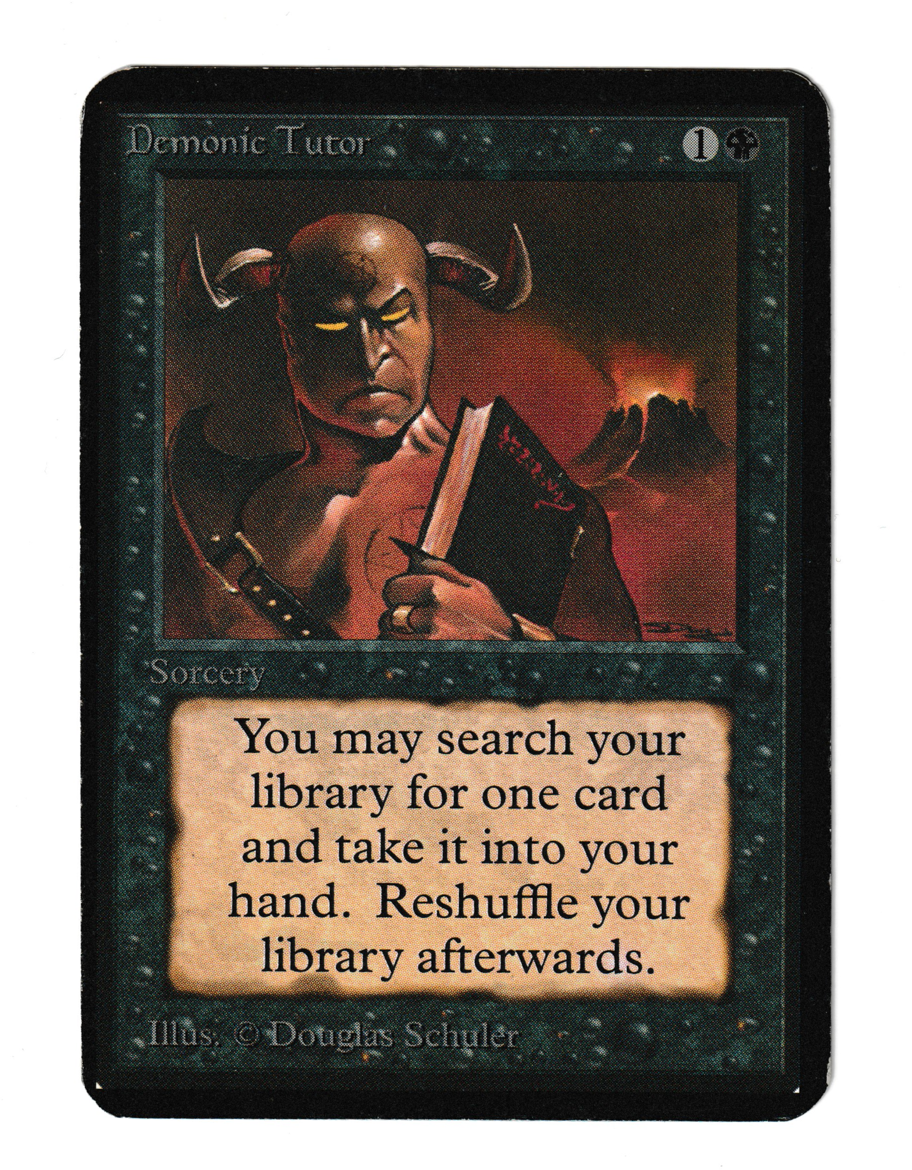 Demonic Tutor [Alpha Edition] (Actual Scan)