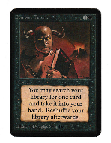 Demonic Tutor [Alpha Edition] (Actual Scan)