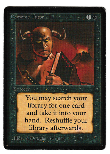 Demonic Tutor [Beta Edition] (Actual Scan)