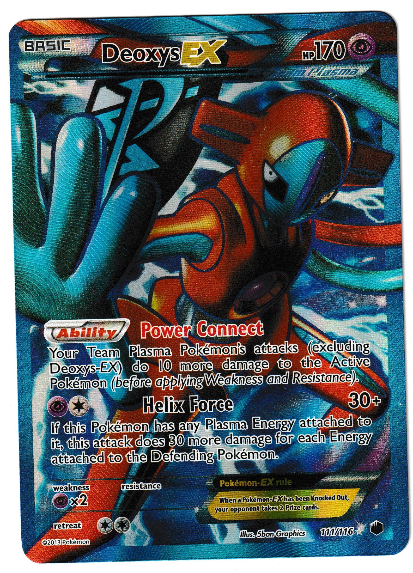 Deoxys EX (111/116) [Black & White: Plasma Freeze] (Actual Scans)