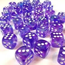Chessex: Borealis Purple White Luminary 12mm d6 (CHX 27977)