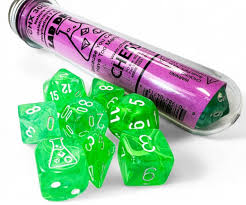 Chessex: Nebula Gelatinous/White 7-Die Set with Bonus Die (CHX 30074)